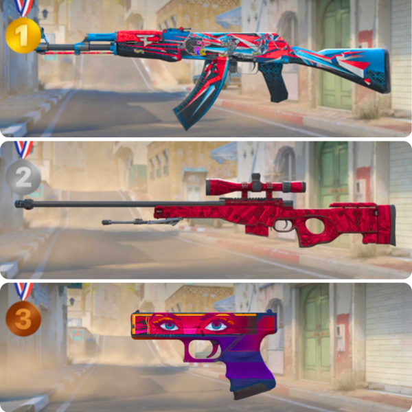 0325 PRÊMIO - COMBO 3 GANHADORES - AK | AWP | GLOCK